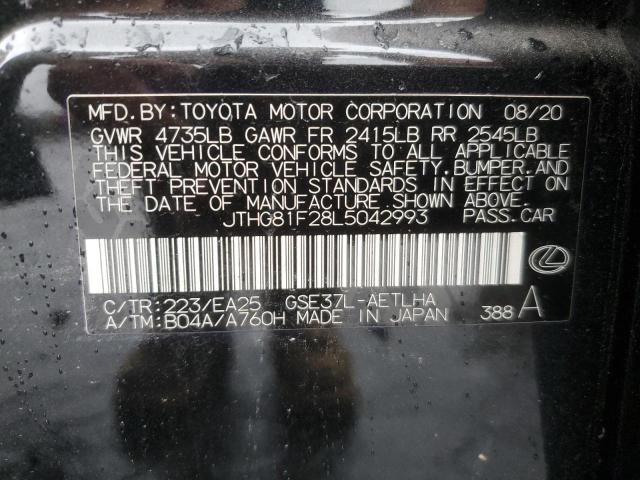 2020 LEXUS IS 300 F S JTHG81F28L5042993
