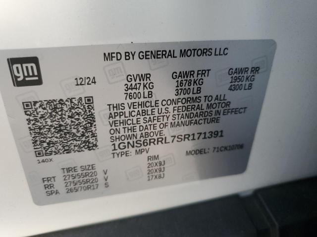 2025 CHEVROLET TAHOE K150 1GNS6RRL7SR171391