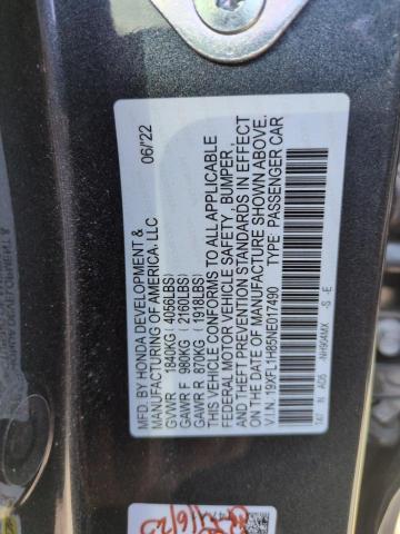 2022 HONDA CIVIC SPOR 19XFL1H85NE017490
