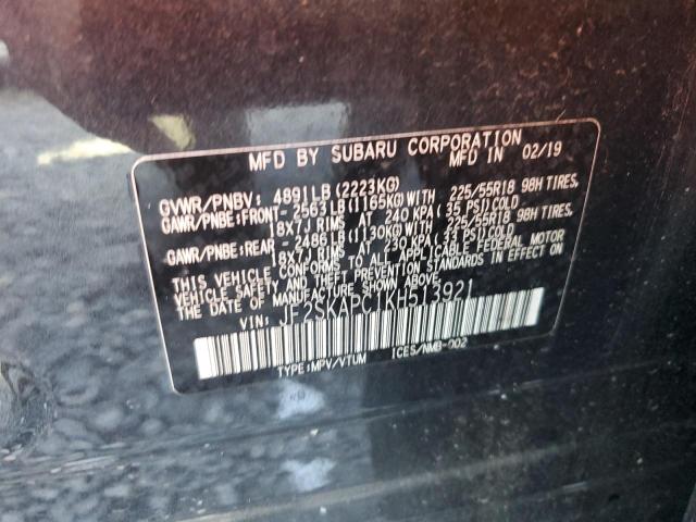 2019 SUBARU FORESTER S - JF2SKAPC1KH513921