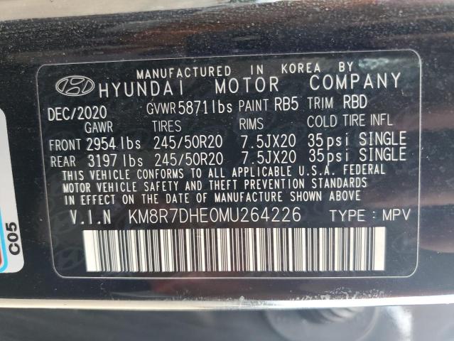 2021 HYUNDAI PALISADE C KM8R7DHE0MU264226