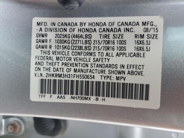2015 HONDA CR-V LX 2HKRM3H31FH550654