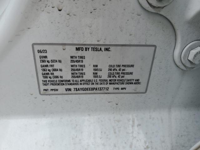 2023 TESLA MODEL Y 7SAYGDEE8PA137712