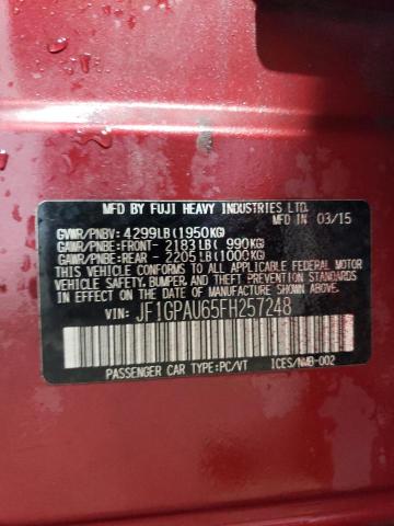 2015 SUBARU IMPREZA SP JF1GPAU65FH257248