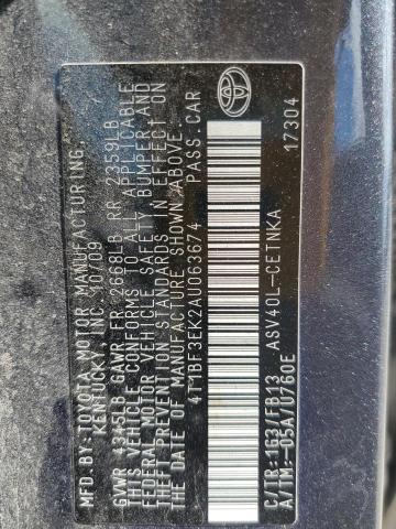 2010 TOYOTA CAMRY BASE - 4T1BF3EK2AU063674