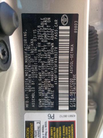 2015 TOYOTA CAMRY 4T4BF1FK9FR489278