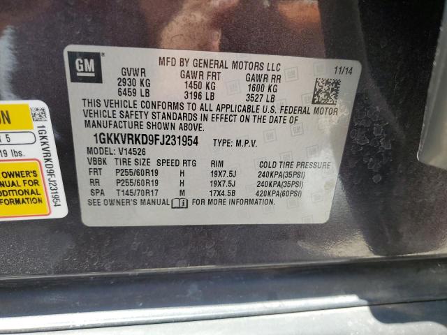 2015 GMC ACADIA SLT 1GKKVRKD9FJ231954