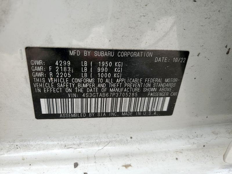 2023 SUBARU IMPREZA 4S3GTAB67P3705285