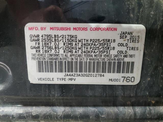 2016 MITSUBISHI OUTLANDER JA4AZ3A32GZ012784