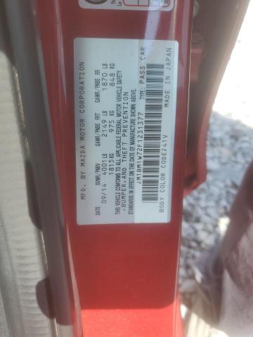 2015 MAZDA 3 GRAND TO JM1BM1W72F1231377