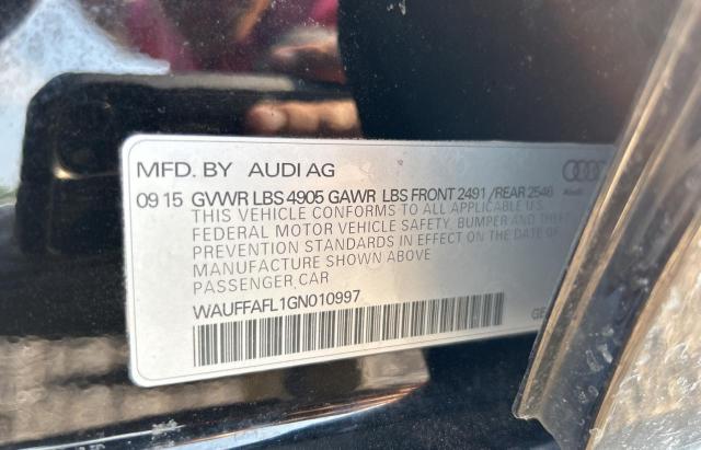 2016 AUDI A4 PREMIUM - WAUFFAFL1GN010997