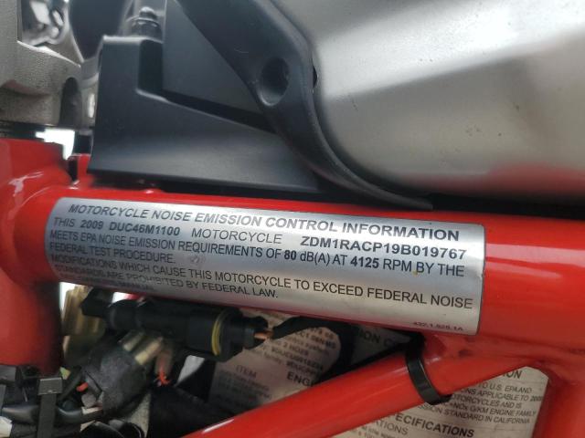 2009 DUCATI MONSTER 11 ZDM1RACP19B019767