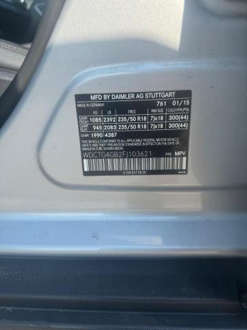 2015 MERCEDES-BENZ GLA 250 4M WDCTG4GB2FJ103621