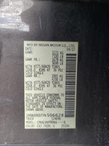 2015 NISSAN TITAN S 1N6BA0ED7FN506628