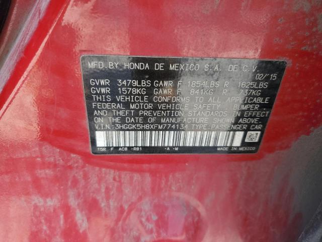 2015 HONDA FIT EX 3HGGK5H8XFM774134
