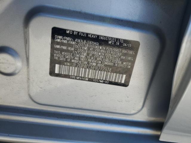 2015 SUBARU XV CROSSTR JF2GPACC6FH272974