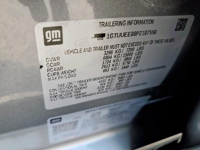 2023 GMC SIERRA K15 - 1GTUUEE88PZ187558