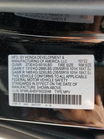 2023 HONDA ODYSSEY TO 5FNRL6H85PB022048
