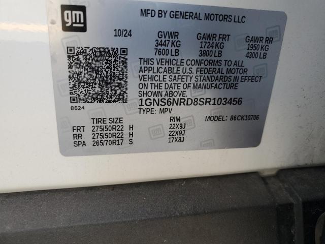 2025 CHEVROLET TAHOE K150 1GNS6NRD8SR103456