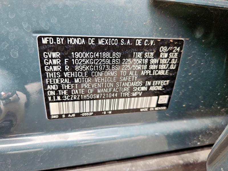 2025 HONDA HR-V SPORT 3CZRZ1H50SM721044