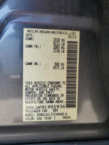 2014 NISSAN ALTIMA SL - 1N4AL3AP3EC405936