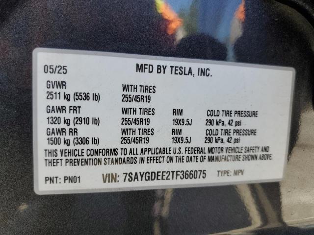 2026 TESLA MODEL Y 7SAYGDEE2TF366075