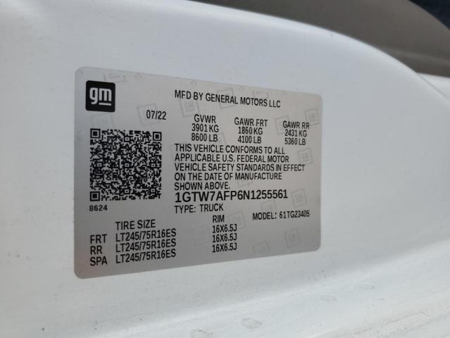 2022 GMC SAVANA G25 1GTW7AFP6N1255561