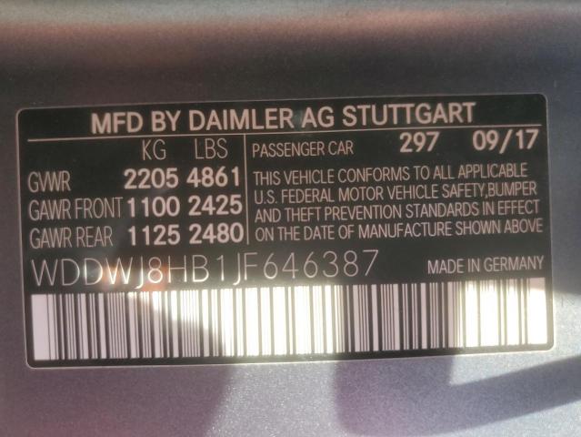 2018 MERCEDES-BENZ C 63 AMG-S WDDWJ8HB1JF646387