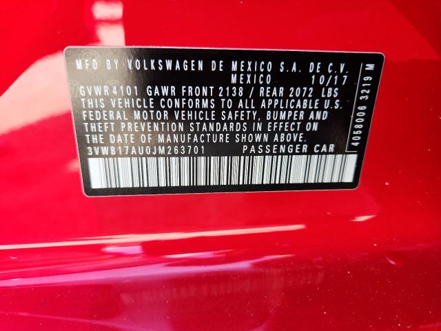 2018 VOLKSWAGEN GOLF S 3VWB17AU0JM263701
