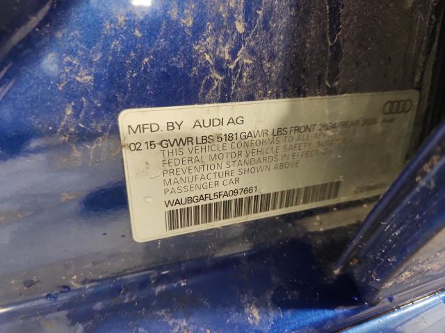 2015 AUDI S4 PREMIUM WAUBGAFL5FA097661