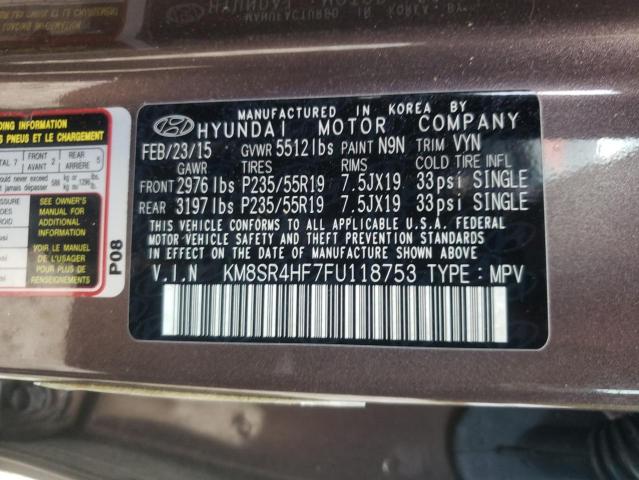 2015 HYUNDAI SANTA FE G KM8SR4HF7FU118753