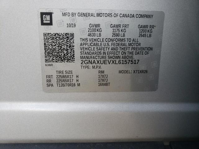 2020 CHEVROLET EQUINOX LT - 2GNAXUEVXL6157517