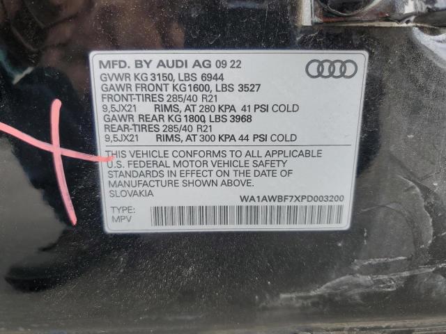 2023 AUDI SQ7 PREMIU WA1AWBF7XPD003200