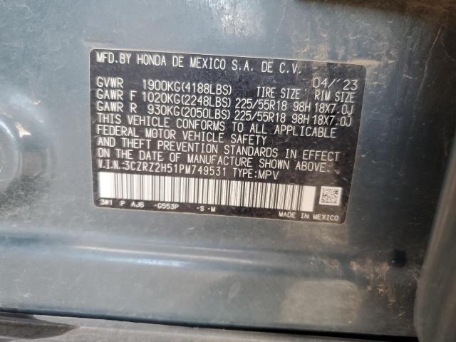 2023 HONDA HR-V SPORT 3CZRZ2H51PM749531