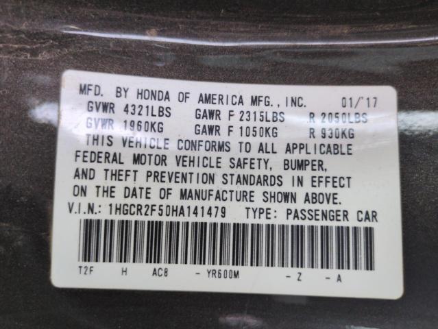 2017 HONDA ACCORD SPO 1HGCR2F50HA141479