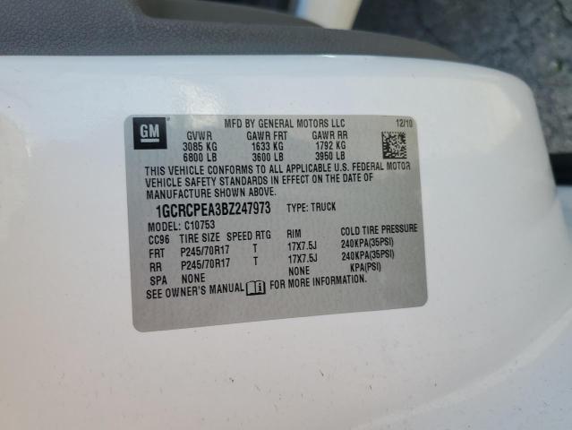 2011 CHEVROLET SILVERADO - 1GCRCPEA3BZ247973