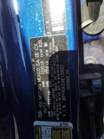 2017 KIA FORTE EX 3KPFN5A31HE139607