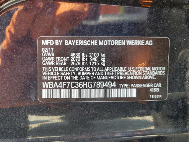 2017 BMW 430I GRAN - WBA4F7C36HG789494