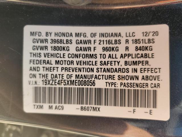 2021 HONDA INSIGHT EX 19XZE4F5XME008056