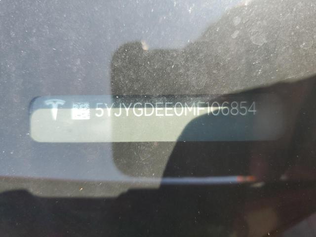 2021 TESLA MODEL Y 5YJYGDEE0MF106854