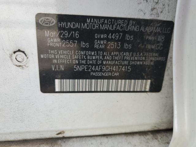 2016 HYUNDAI SONATA SE - 5NPE24AF9GH417415