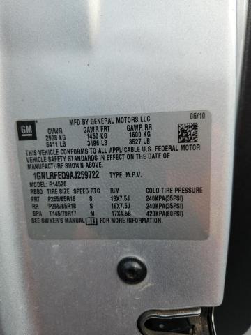 2010 CHEVROLET TRAVERSE L - 1GNLRFED9AJ259722