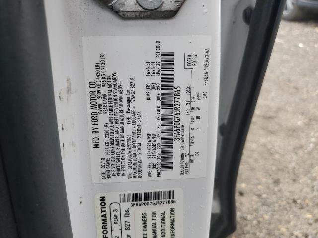 2018 FORD FUSION S #3304520456