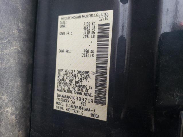 2017 NISSAN MAXIMA 3.5 - 1N4AA6AP2HC399719