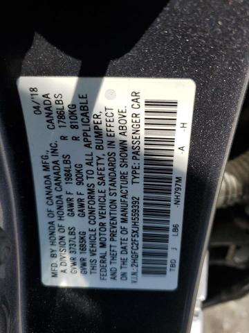 2018 HONDA CIVIC LX 2HGFC2F5XJH559392