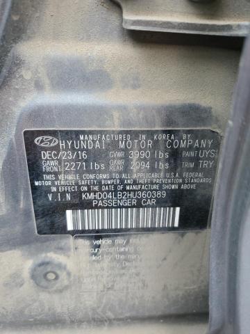 2017 HYUNDAI ELANTRA SP KMHD04LB2HU360389