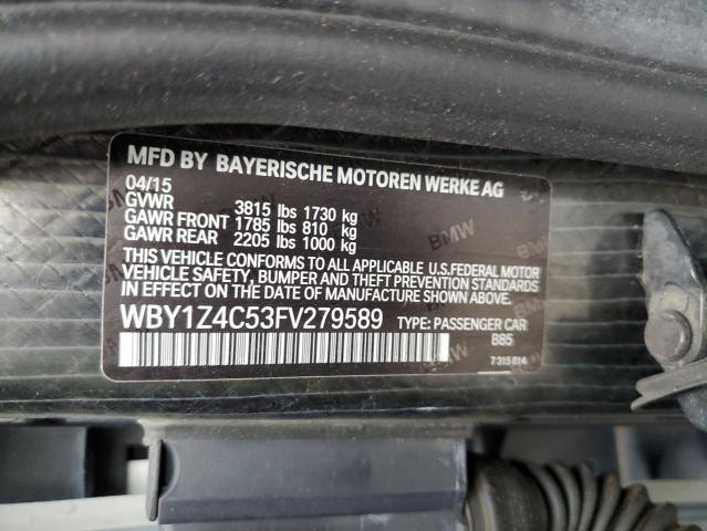 2015 BMW I3 REX WBY1Z4C53FV279589