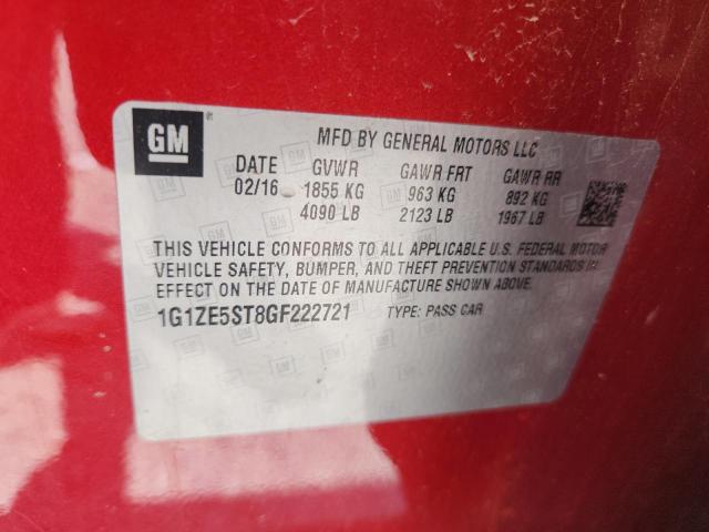 2016 CHEVROLET MALIBU LT - 1G1ZE5ST6GF276857