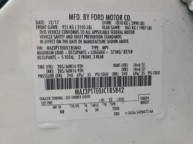 2018 FORD ECOSPORT S MAJ3P1TE0JC185842