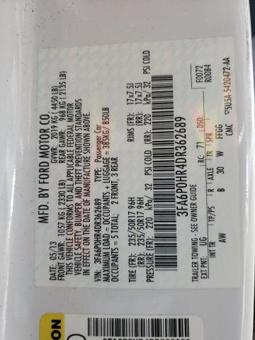 2013 FORD FUSION - 3FA6P0HR4DR362689